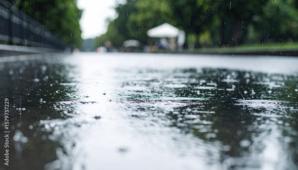 Fototapeta premium Rainy city street