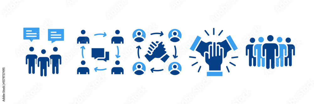 Employee Engagement Icon Set Multiple Style Collection, Containing design Engagement, Quality Circle, Team Support , Unified Team, Leadership Employee Engagement Icon Set Multiple Style Collection, Containing design Engagement, Quality Circle, Team Support , Unified Team, Leadership