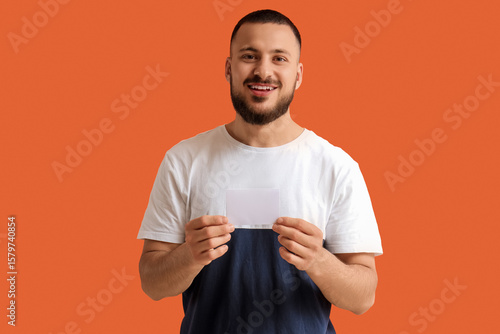 Thankful young man with bla...