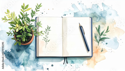 Calm Wellness Writing Scene