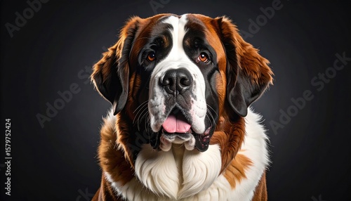 Saint Bernard portrait, intense gaze