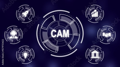 Wallpaper Mural CAM Computer-aided manufacturing industrial technology automation concept. Torontodigital.ca