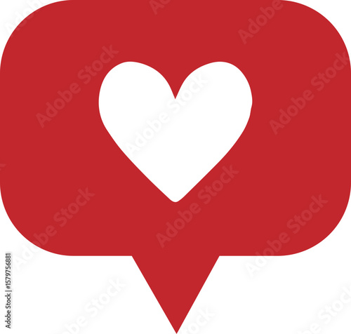 Heart Bubble Like Social Media Icon