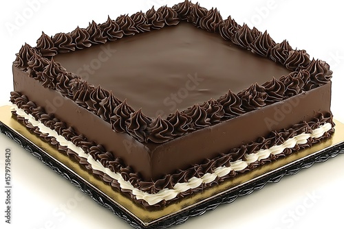 Indulgent Chocolate Square Cake, A Dessert Delight with Rich Frosting