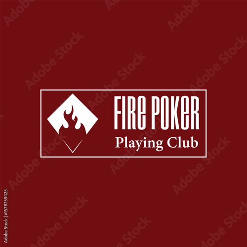 poker logo design a simple minimalist card game gambler game with card symbols as the design illustration template symbol