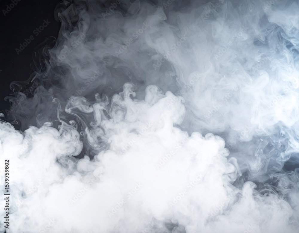 Naklejka premium Smoke swirls on dark background