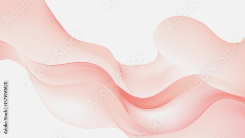 Minimalist abstract background, flowing and translucent waves in shades of pa...