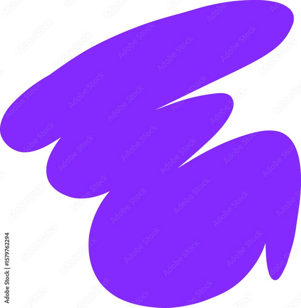 Obraz premium Freeform Abstract Brush Shape With Dip