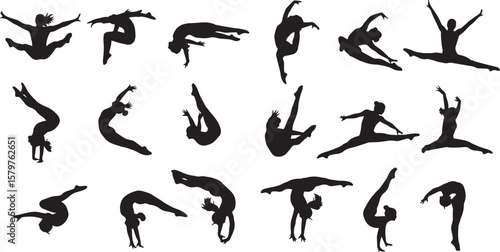 "Aerial Grace: Gymnast in Mid-Flip"