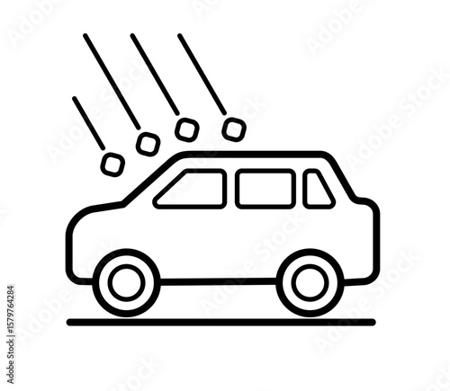 car service, car accident in. vector