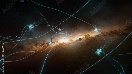 Cosmic relay Satellites connecting over Milky Way