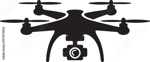 Quadcopter Drone Silhouette Design"

"Flying Drone with Camera Vector"

"Modern Tech Drone Icon Clipart"

"Remote-Control Drone in Sky"

"Futuristic Drone Top View Silhouette"

