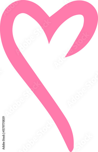 pink heart line shape