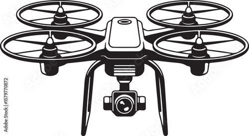 Quadcopter Drone Silhouette Design"

"Flying Drone with Camera Vector"

"Modern Tech Drone Icon Clipart"

"Remote-Control Drone in Sky"

"Futuristic Drone Top View Silhouette"

