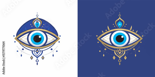 Modern Evil Eye Vector Symbol