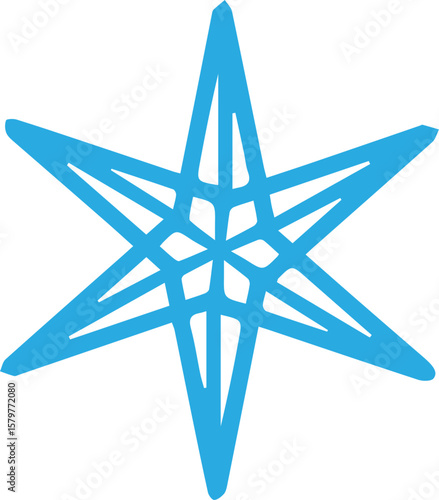 blue star isolated on white