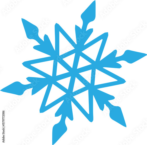 snowflake on white background icon