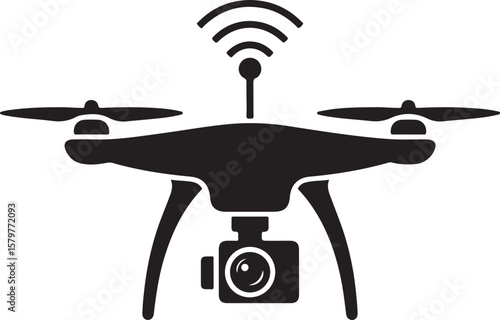 Quadcopter Drone Silhouette Design"

"Flying Drone with Camera Vector"

"Modern Tech Drone Icon Clipart"

"Remote-Control Drone in Sky"

"Futuristic Drone Top View Silhouette"

