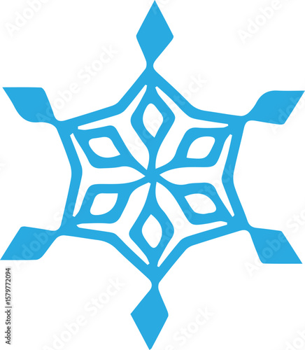 Snowflake blue star background