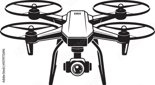 Quadcopter Drone Silhouette Design"

"Flying Drone with Camera Vector"

"Modern Tech Drone Icon Clipart"

"Remote-Control Drone in Sky"

"Futuristic Drone Top View Silhouette"


