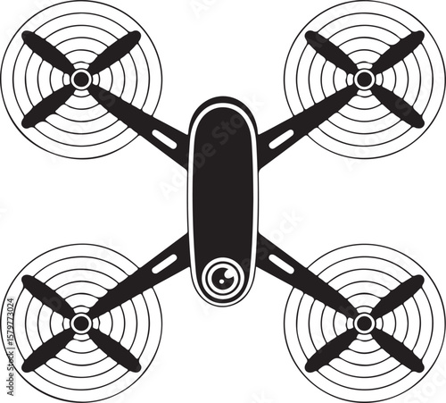 Quadcopter Drone Silhouette Design"

"Flying Drone with Camera Vector"

"Modern Tech Drone Icon Clipart"

"Remote-Control Drone in Sky"

"Futuristic Drone Top View Silhouette"

