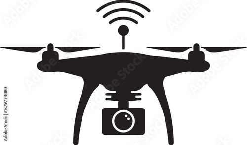 Quadcopter Drone Silhouette Design"

"Flying Drone with Camera Vector"

"Modern Tech Drone Icon Clipart"

"Remote-Control Drone in Sky"

"Futuristic Drone Top View Silhouette"

