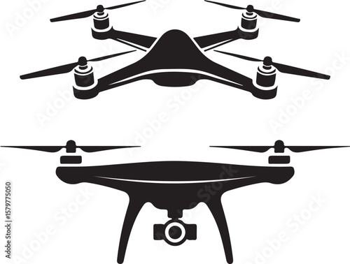 Quadcopter Drone Silhouette Design"

"Flying Drone with Camera Vector"

"Modern Tech Drone Icon Clipart"

"Remote-Control Drone in Sky"

"Futuristic Drone Top View Silhouette"

