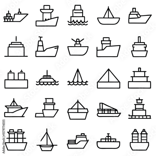 Various boats and ships vessel watercraft