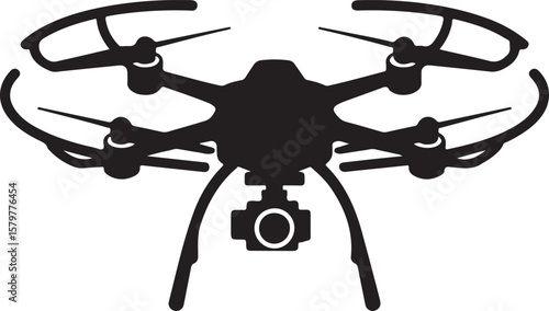 Quadcopter Drone Silhouette Design"

"Flying Drone with Camera Vector"

"Modern Tech Drone Icon Clipart"

"Remote-Control Drone in Sky"

"Futuristic Drone Top View Silhouette"

