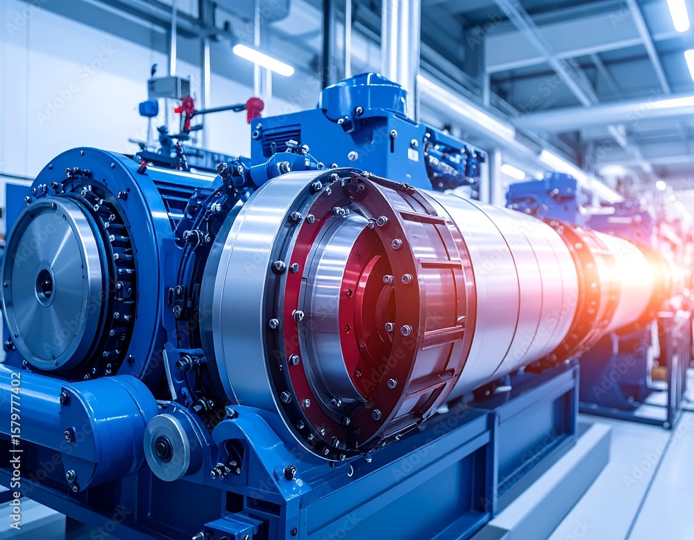 Industrial machinery in a modern facility Industrial machinery in a modern facility