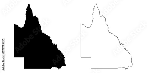 Queensland Province Border Outline
