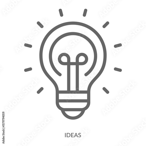 Ideas Icon Line Style. Design Vector Illustration