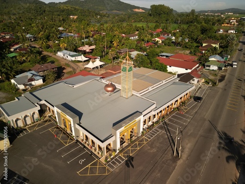 Masjid Muhibbuddin in Sungai Pasir, Sungai Petani during day and night – July 14, 2025