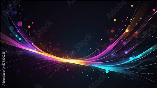 Abstract glowing blue fractal background with flowing lines and vibrant energy design