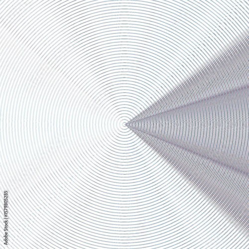 Grey and white abstract spiral pattern with circular lines and ripple texture for professional business branding and presentation template