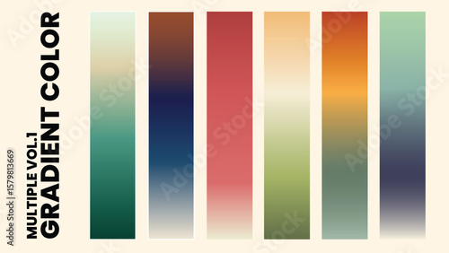 Multiple gradient vol-1 color palette editable