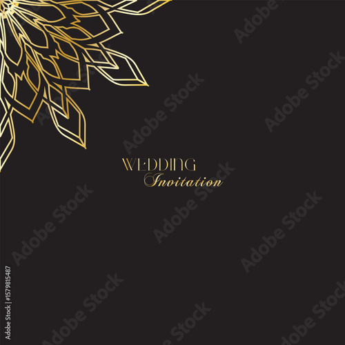 The Gold Mandala Wedding Iinvitation Card