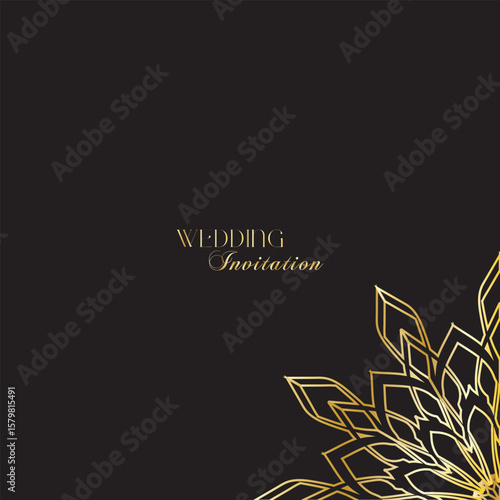 The Gold Mandala Wedding Iinvitation Card