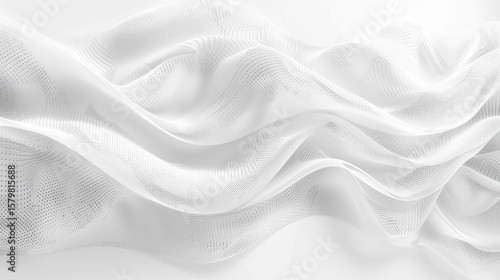 Elegant White Abstract Wave Background with Smooth Minimal Flowing Texture for Modern Luxury and Clean Design Inspiration