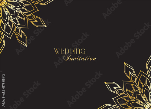 The Gold Mandala Wedding Iinvitation Card