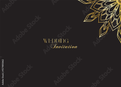The Gold Mandala Wedding Iinvitation Card