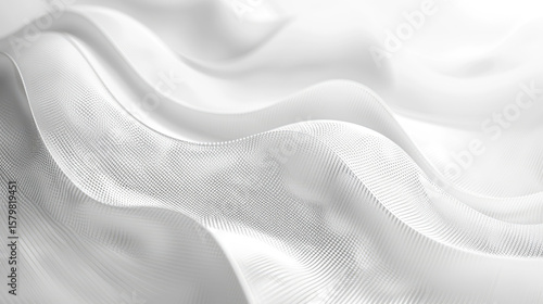 Elegant White Abstract Wave Background with Smooth Minimal Flowing Texture for Modern Luxury and Clean Design Inspiration
