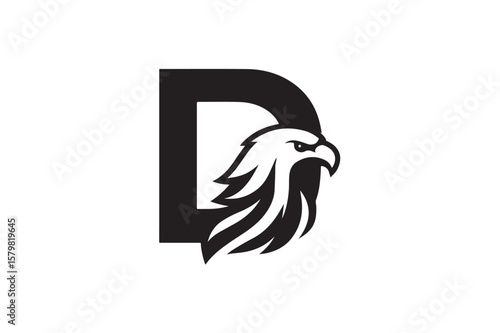 D eagle logo design palash Vector on white background.01