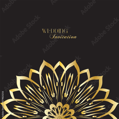 The Gold Mandala Wedding Iinvitation Card
