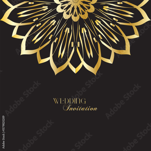 The Gold Mandala Wedding Iinvitation Card