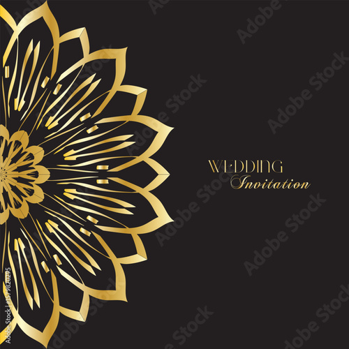 The Gold Mandala Wedding Iinvitation Card