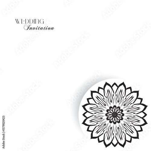 Elegant Black and White Wedding Iinvitation Card