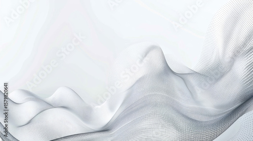 Elegant White Abstract Wave Background with Smooth Minimal Flowing Texture for Modern Luxury and Clean Design Inspiration