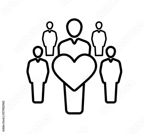 Charity and Donations icons vector. editable