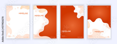 modern annual report cover with vibrant orange tones and smooth abstract wave accents.
